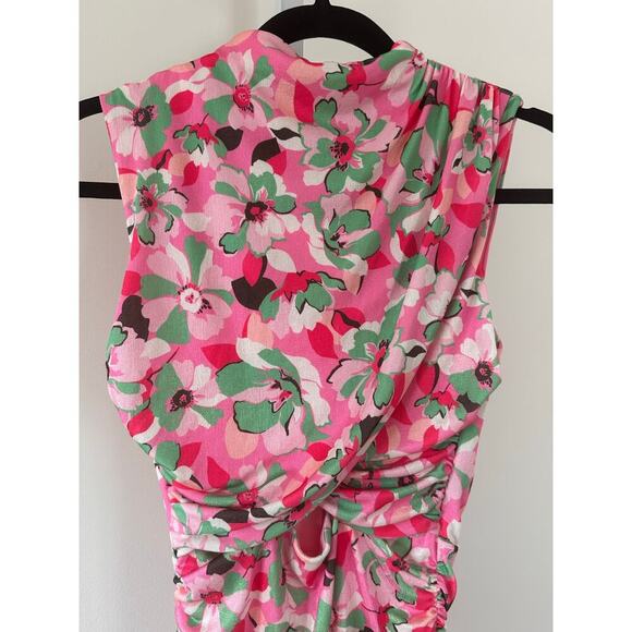 Alexia Admore Khloe Dress Floral Midi Ruched Bodycon size XS - Picture 5 of 7